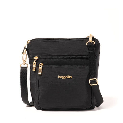 Baggallini Modern Pocket Crossbody Black Gold Baggallini Modern Pocket Crossbody Black Gold