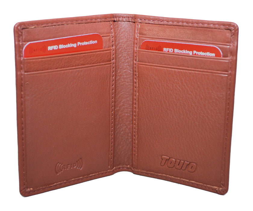 Touro Signature Leather Wallets Pebble Grain Card Case