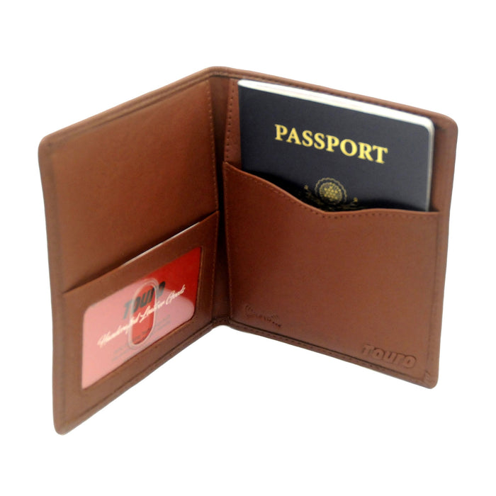 Touro Signature Leather Wallets Pebble Grain Passport Case