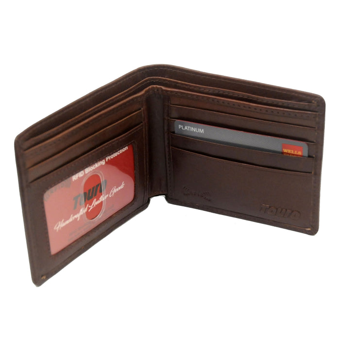 Touro Signature Leather Wallets Veg Tanned Card ID Wallet