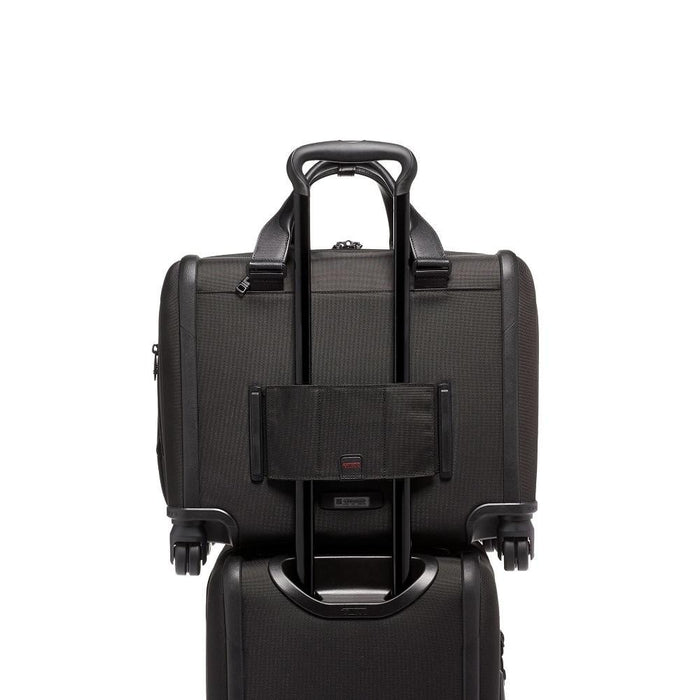Tumi Alpha 3 Deluxe 4 Wheeled Laptop Case Brief — Luggage| www.bergmanluggage.com