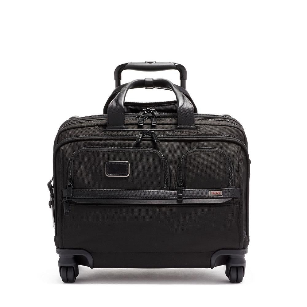 Tumi Alpha 3 Deluxe 4 Wheeled Laptop Case Brief — Bergman Luggage
