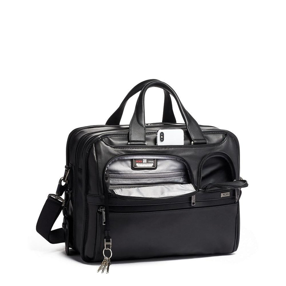 Tumi Alpha 3 Expandable Organizer Brief Leather — Bergman Luggage