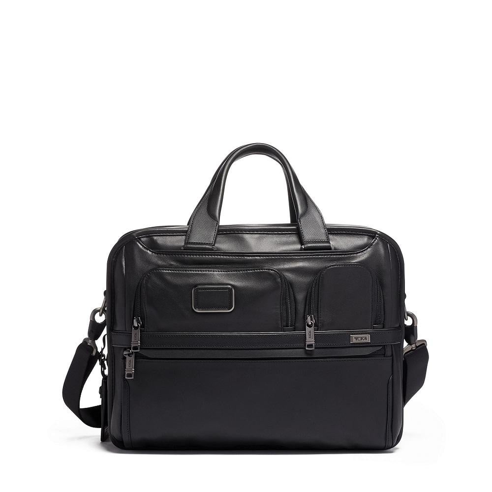 Tumi Alpha 3 Expandable Organizer Brief Leather — Bergman Luggage www