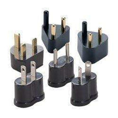 Voltage Valet - Non-Grounded Adaptor Plugs - P6B - Set of 6 | Types A, B, C, D, E, and F